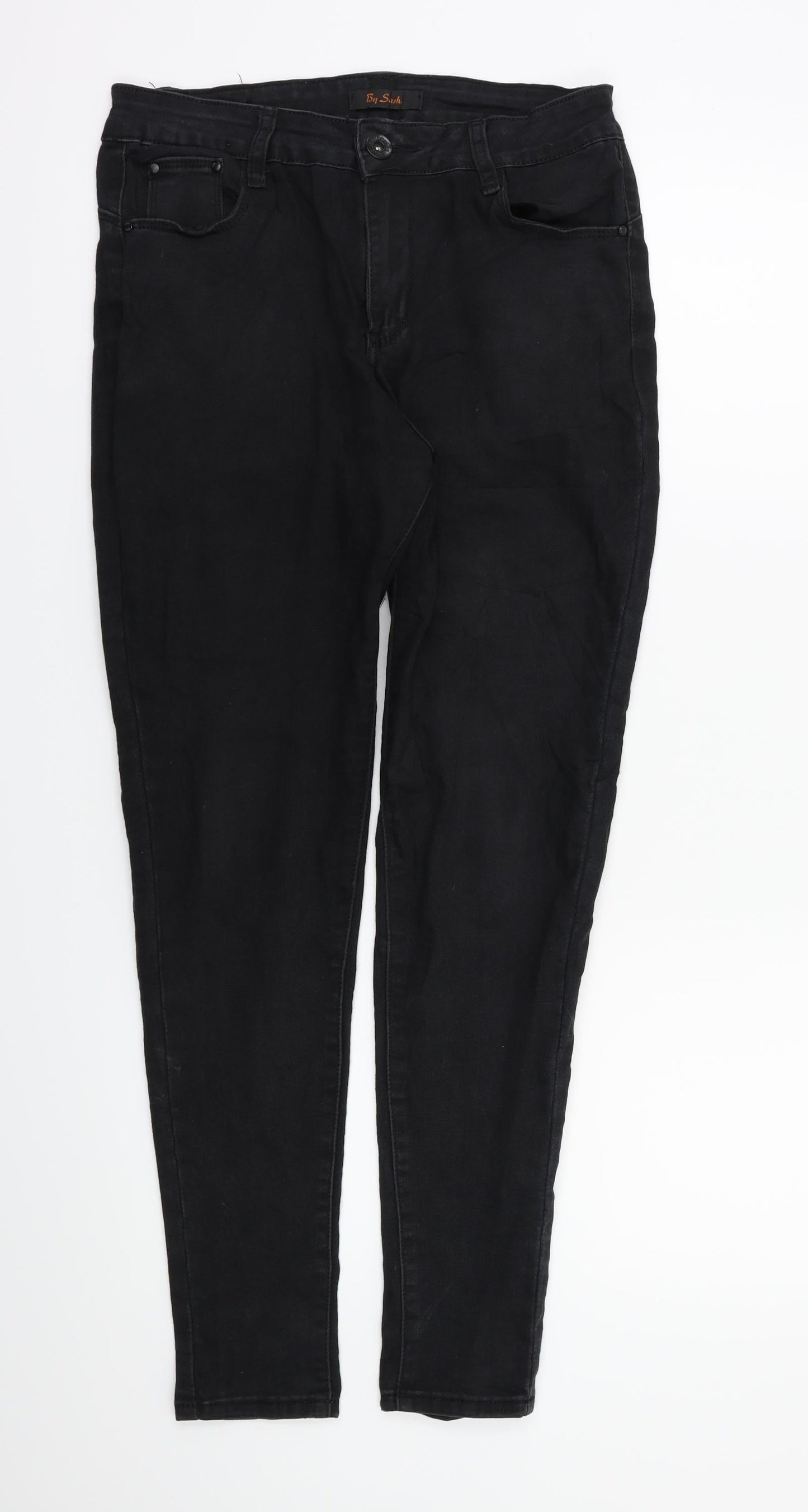 Womens UK Size 10 by sasha Regular Fit Skinny Black Jeans