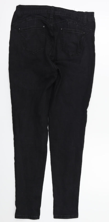 Womens UK Size 10 by sasha Regular Fit Skinny Black Jeans