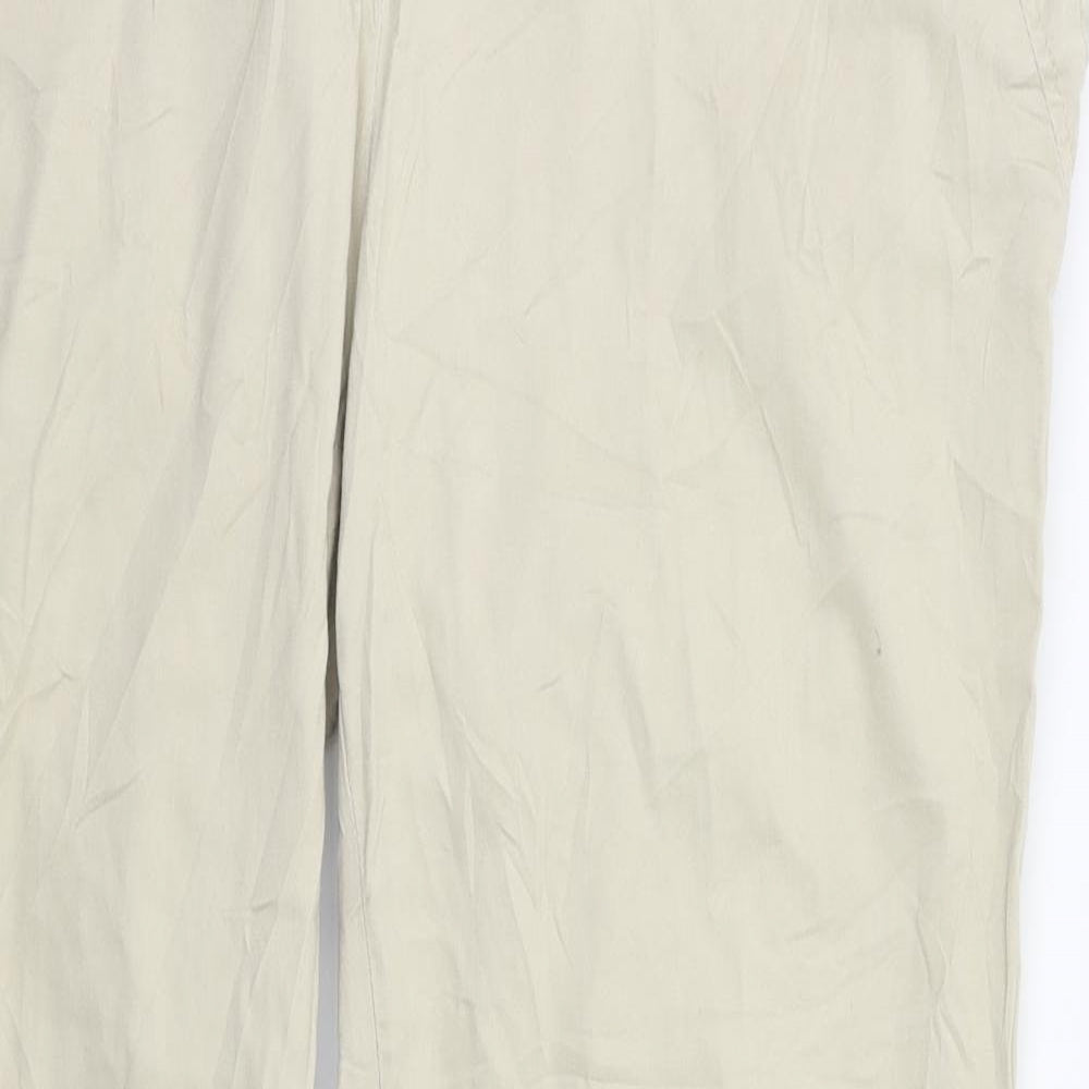 Flame Womens Beige   Trousers  Size 16 L28 in