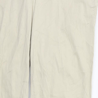 Flame Womens Beige   Trousers  Size 16 L28 in