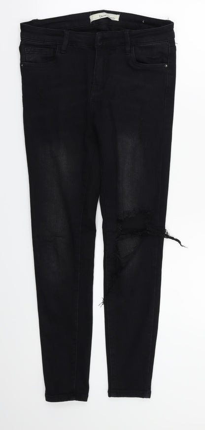Queen Hearts Womens Black   Skinny Jeans Size M L28 in
