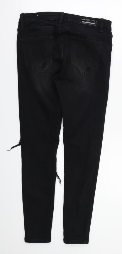 Queen Hearts Womens Black   Skinny Jeans Size M L28 in