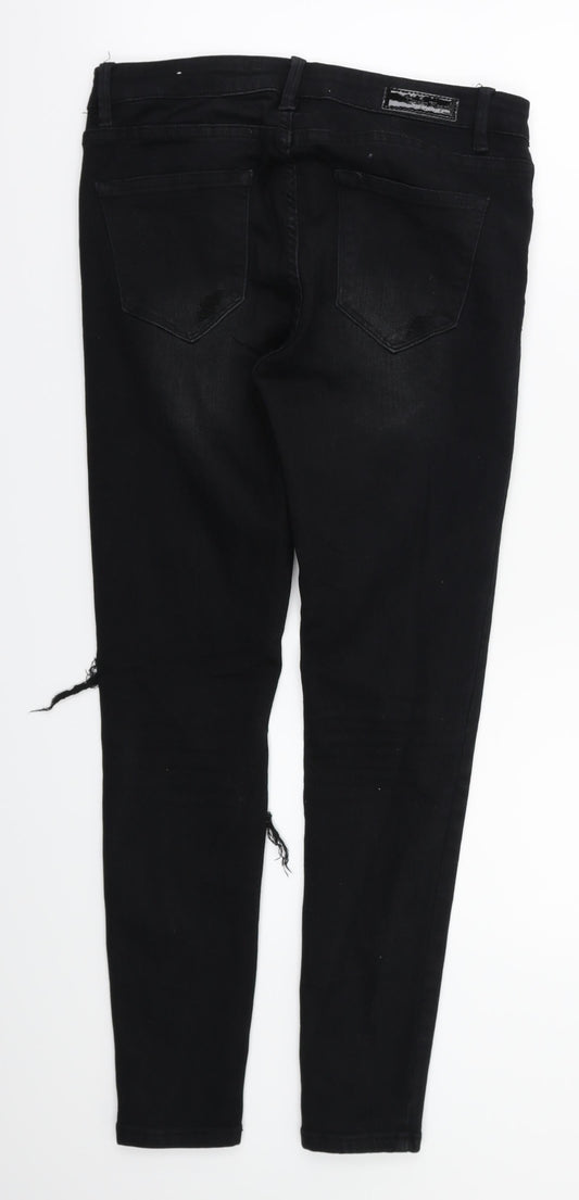 Queen Hearts Womens Black   Skinny Jeans Size M L28 in