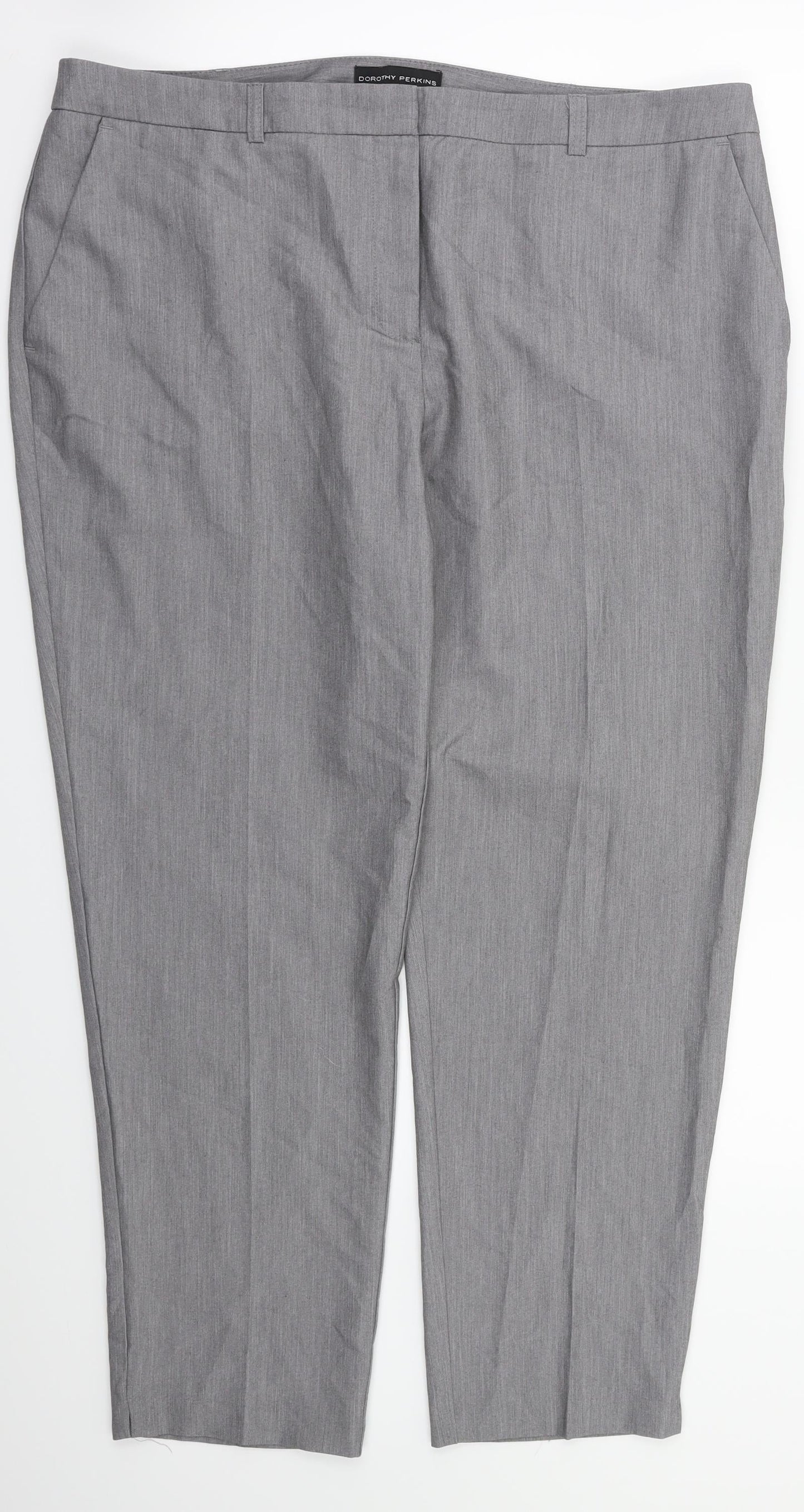 Womens UK Size 12 Dorothy Perkins Relaxed Fit  Grey Trousers