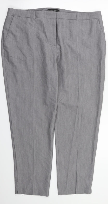 Womens UK Size 12 Dorothy Perkins Relaxed Fit  Grey Trousers
