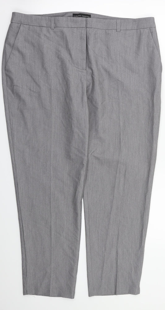 Womens UK Size 12 Dorothy Perkins Relaxed Fit  Grey Trousers