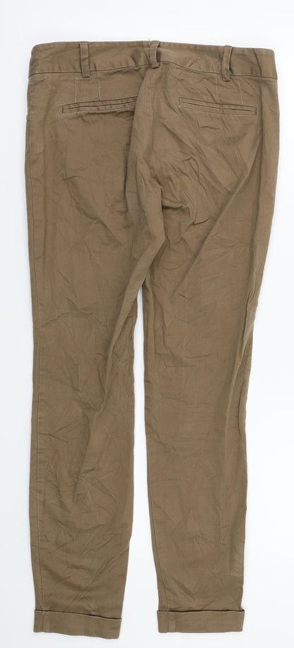Womens UK Size 30 in Zara Regular Fit Sweatpants Brown Trousers