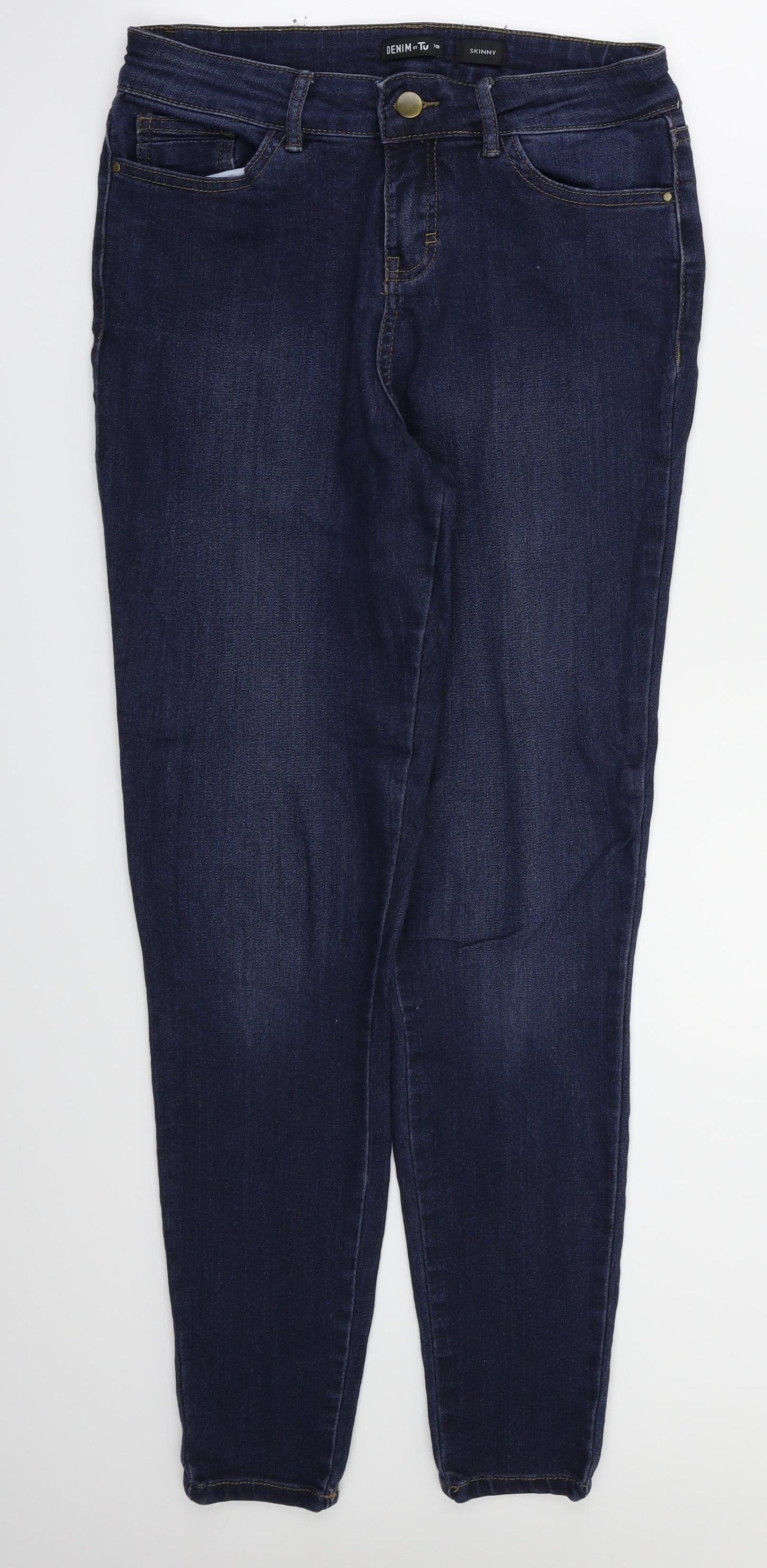 TU Womens Blue   Skinny Jeans Size 10 L28 in