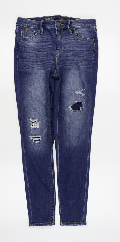 Denim Womens Blue   Skinny Jeans Size 6 L26 in - ripped jeans