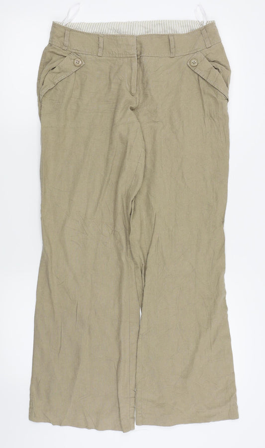 New Look Womens Beige   Trousers  Size 12 L27 in