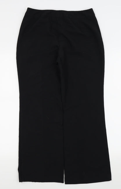 m&S Womens Black   Trousers  Size 10 L25 in