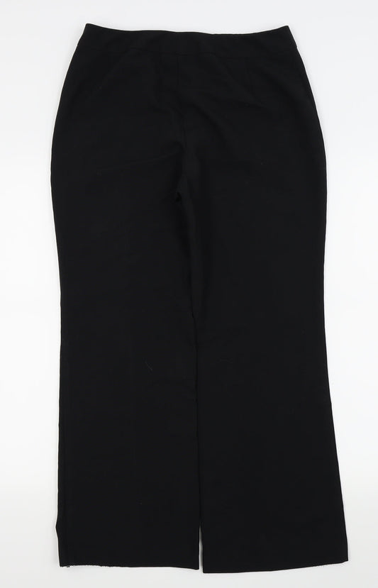 m&S Womens Black   Trousers  Size 10 L25 in