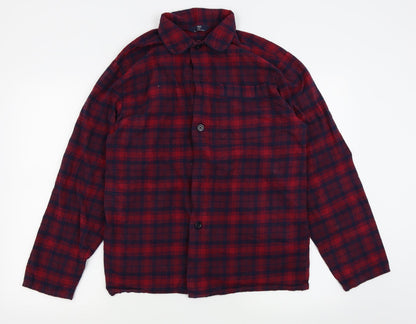 Mens UK Size M M&S Red  Button-Up Long Sleeve Casual Shirt