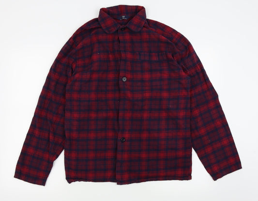 Mens UK Size M M&S Red  Button-Up Long Sleeve Casual Shirt