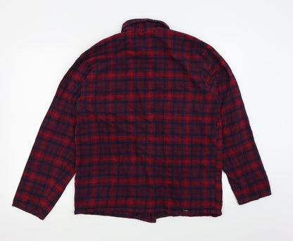 Mens UK Size M M&S Red  Button-Up Long Sleeve Casual Shirt