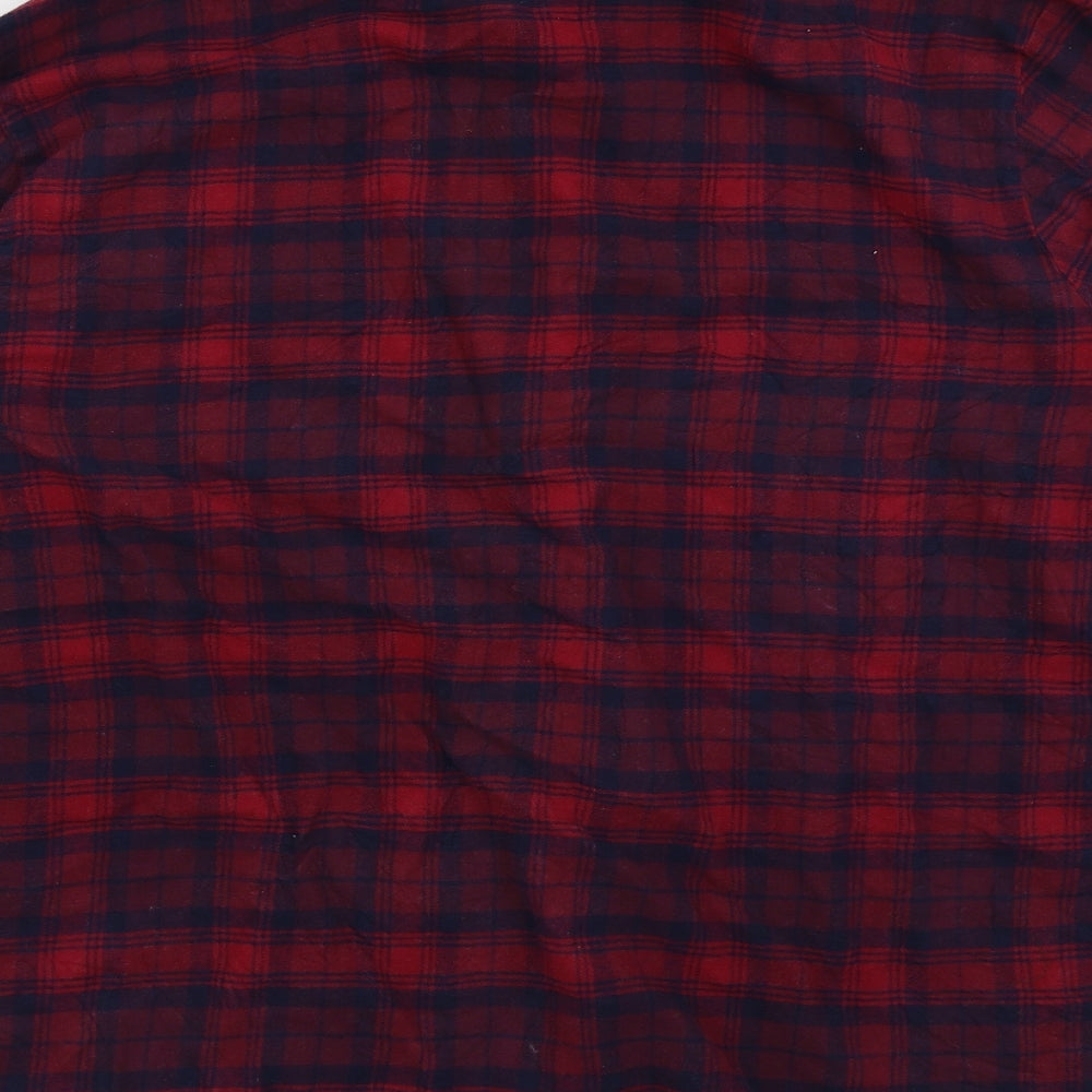 Mens UK Size M M&S Red  Button-Up Long Sleeve Casual Shirt
