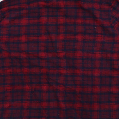 Mens UK Size M M&S Red  Button-Up Long Sleeve Casual Shirt