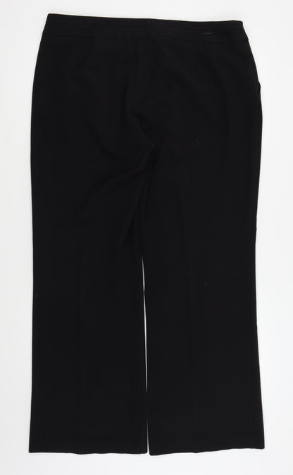 Womens UK Size 18 BM Regular Fit  Black Trousers
