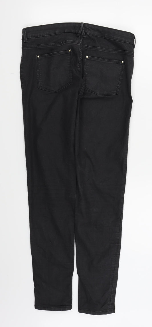 Womens UK Size 10 H&M Regular Fit Skinny Black Jeans