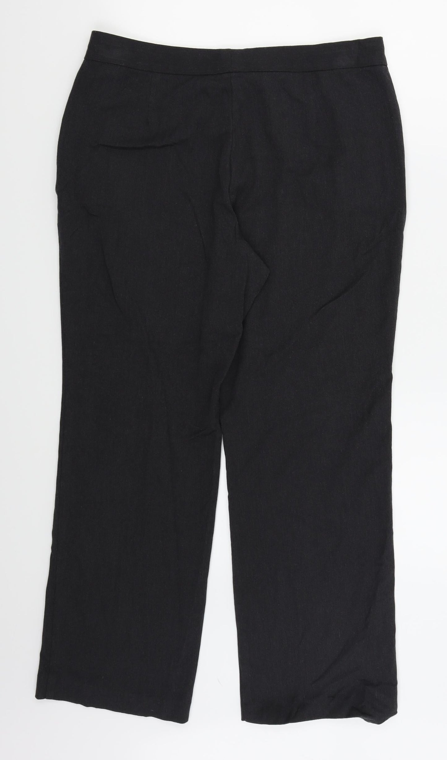 M&S Womens Black   Trousers  Size 14 L25 in