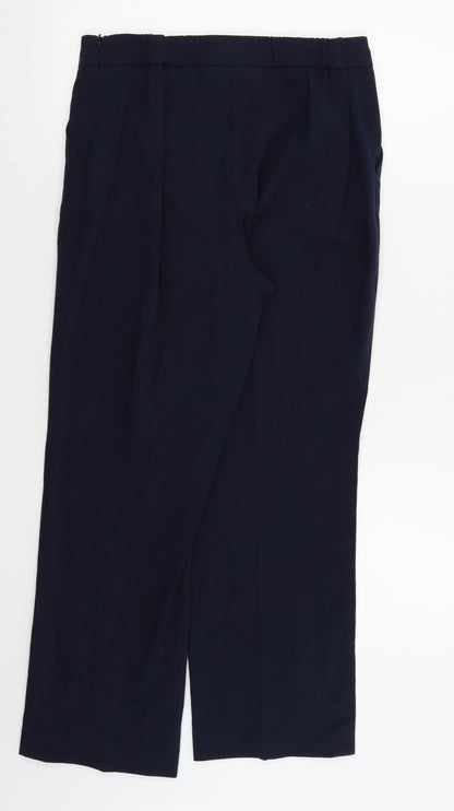 Womens UK Size 12 M&S Regular Fit  Blue Trousers
