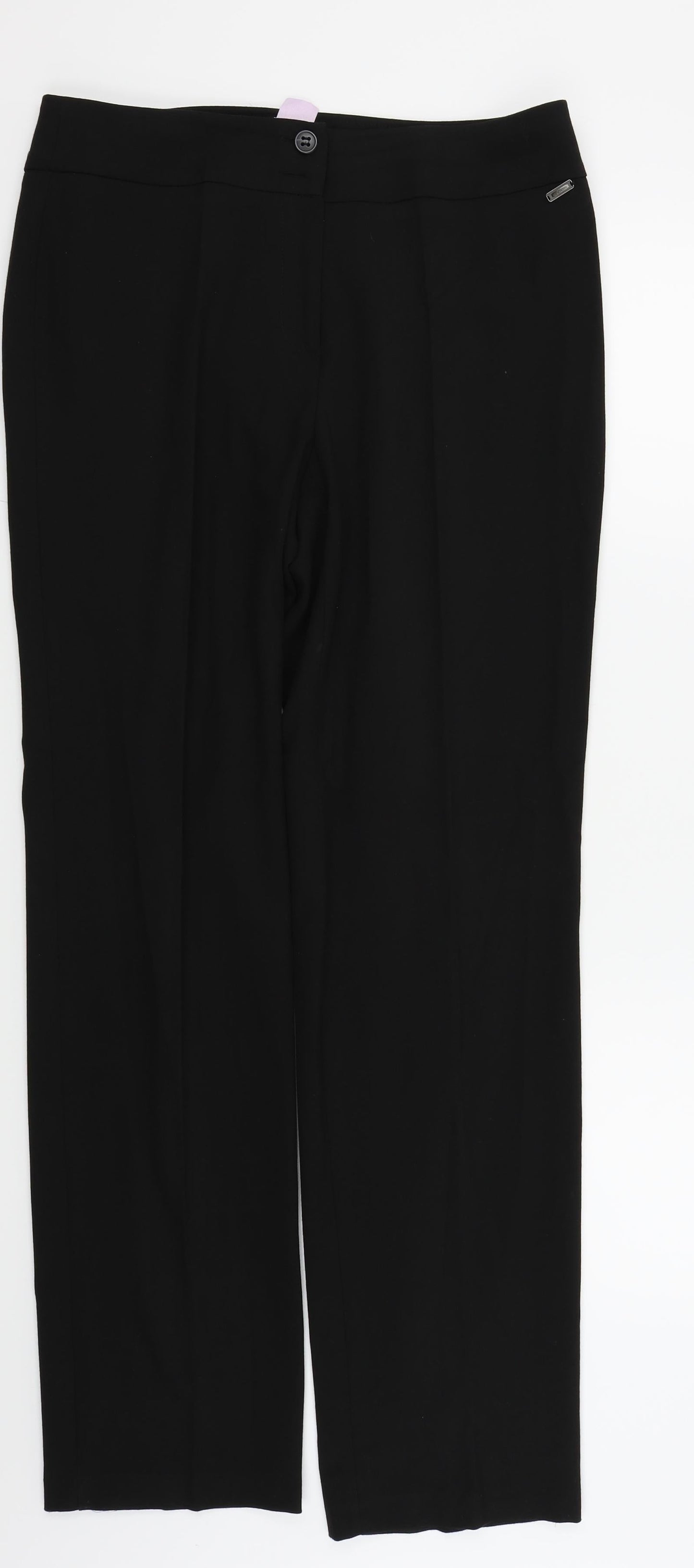 Womens UK Size 14 pre worn Regular Fit  Black Trousers