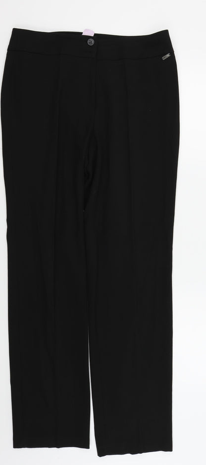 Womens UK Size 14 pre worn Regular Fit  Black Trousers