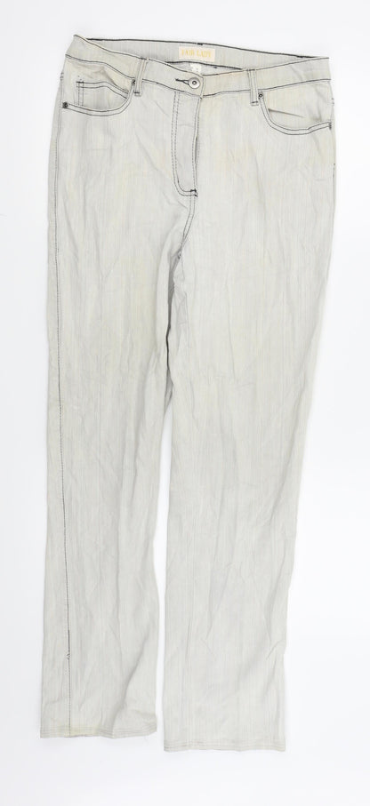 Fair Lady Womens Grey   Skinny Jeans Size 14 L27 in