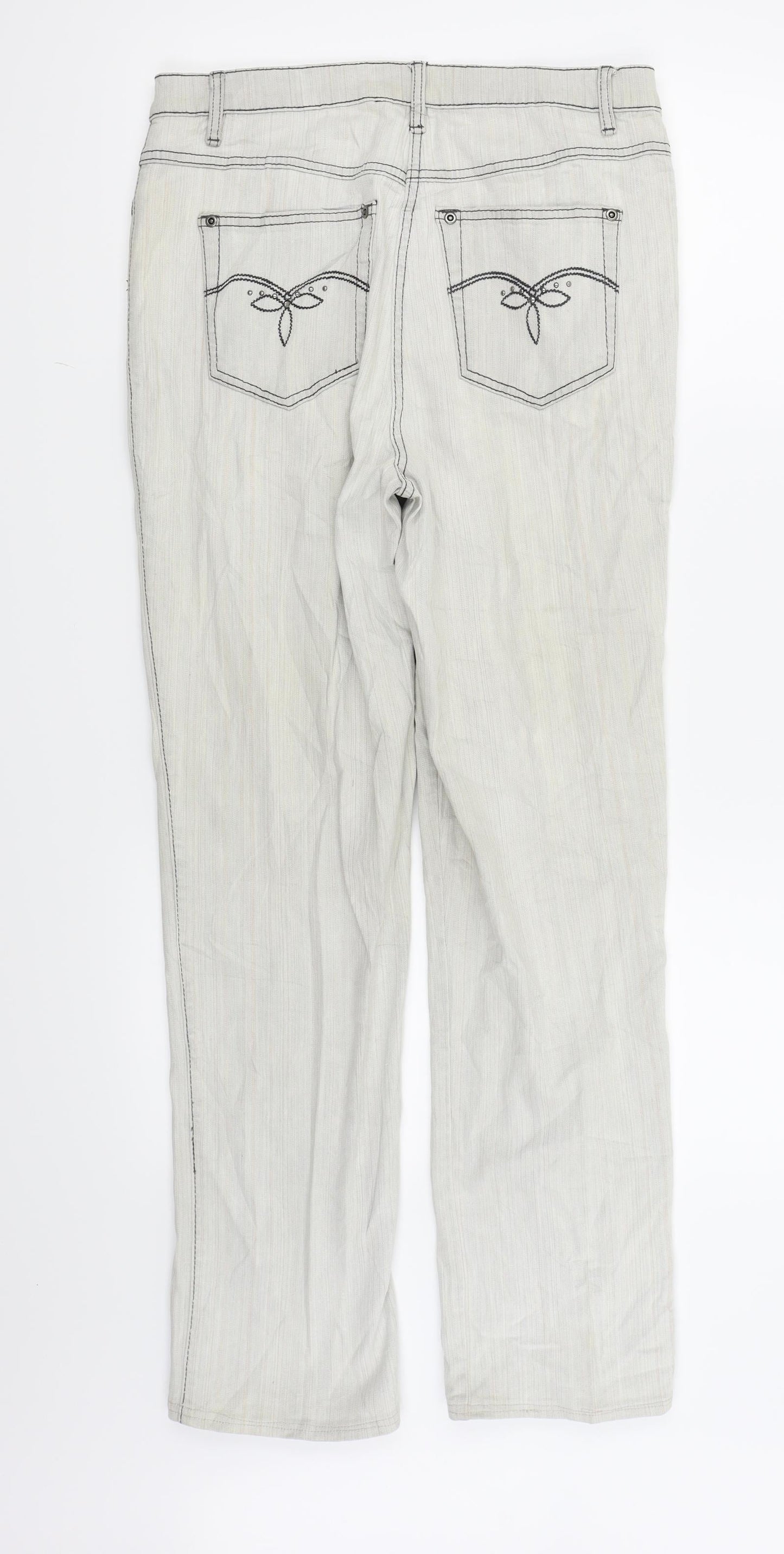 Fair Lady Womens Grey   Skinny Jeans Size 14 L27 in