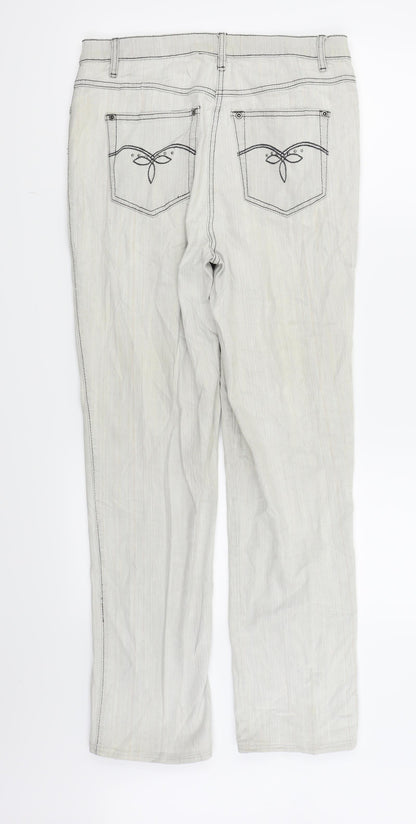 Fair Lady Womens Grey   Skinny Jeans Size 14 L27 in