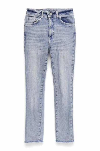 Womens UK Size S Never Denim Regular Fit Skinny Blue Jeans