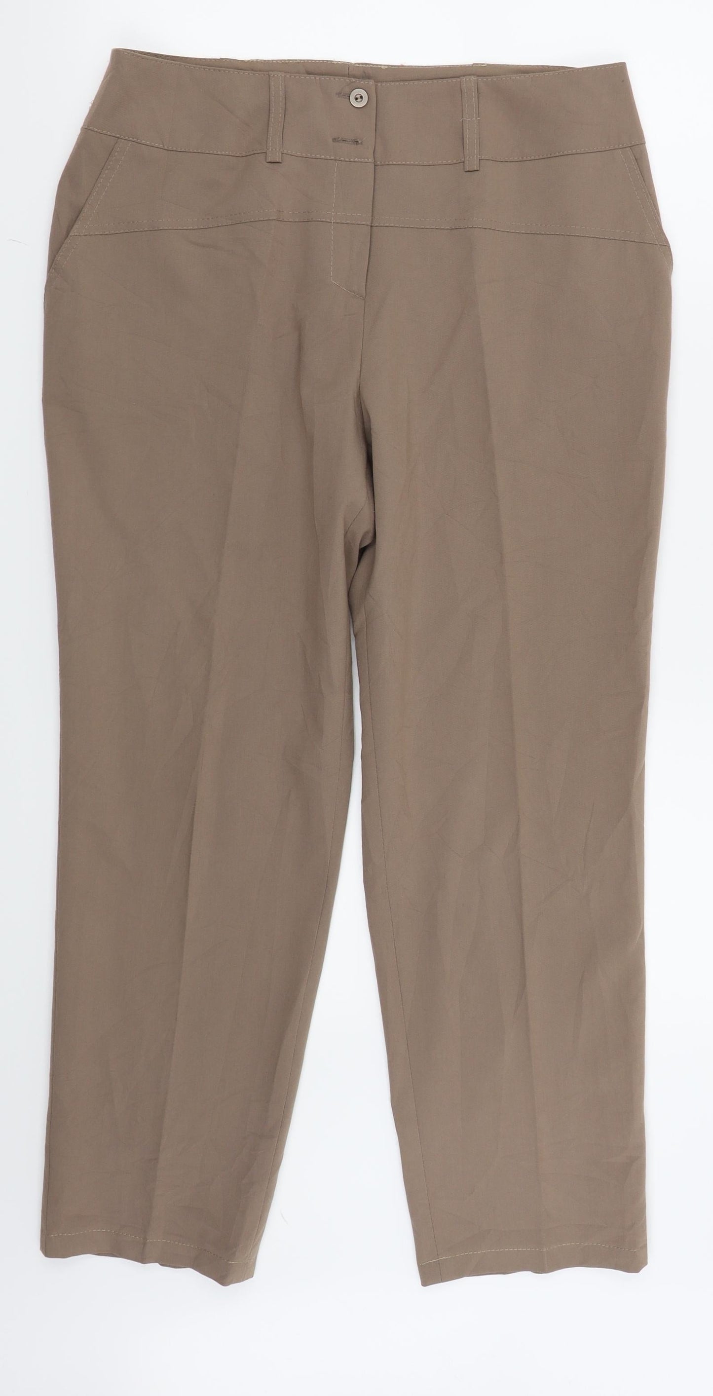 ADEK Womens Brown   Trousers  Size 18 L24 in