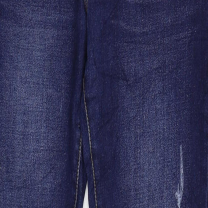 RESERVED Girls Blue Ikat  Skinny Jeans Size 11 Years