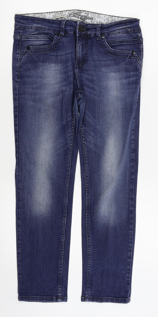 M&S Womens Blue   Skinny Jeans Size 16 L25 in