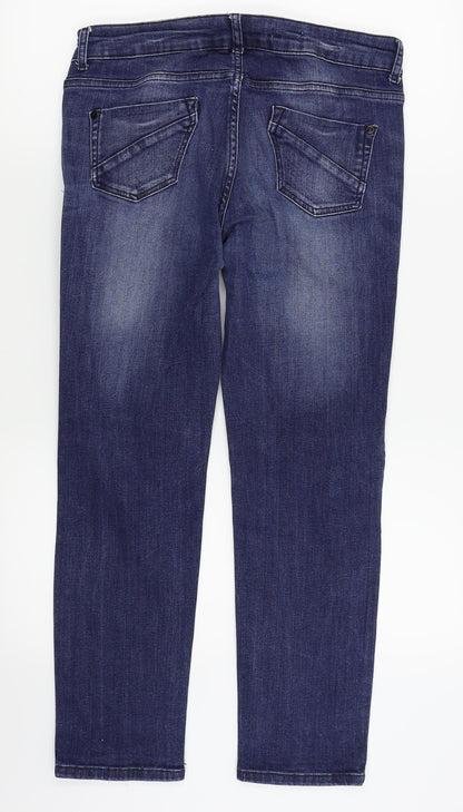 M&S Womens Blue   Skinny Jeans Size 16 L25 in