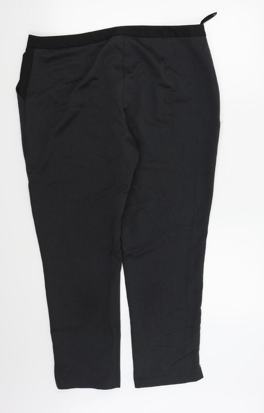 F&F Womens Black   Trousers  Size 16 L25 in