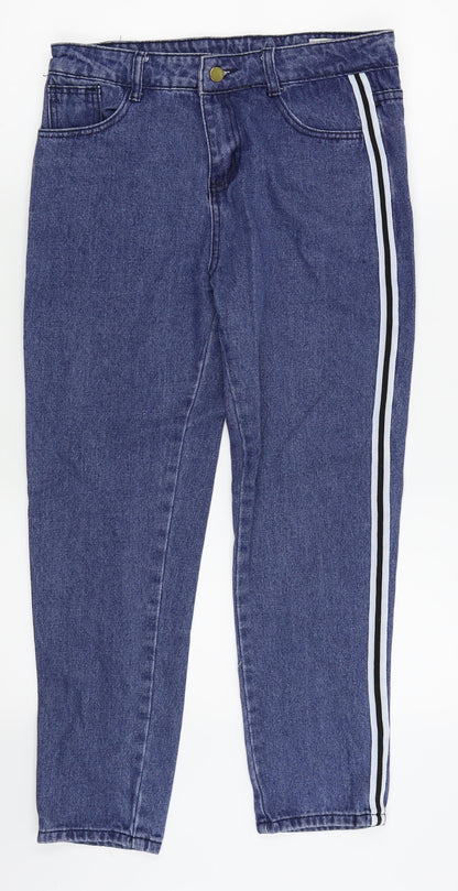 Womens UK Size M Preworn Regular Fit Skinny Blue Jeans