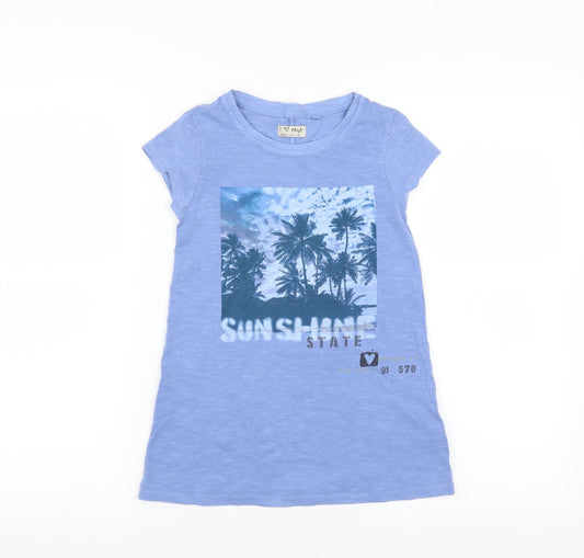 NEXT Girls Blue   T-Shirt Dress  Size 7 Years  - sunshine state
