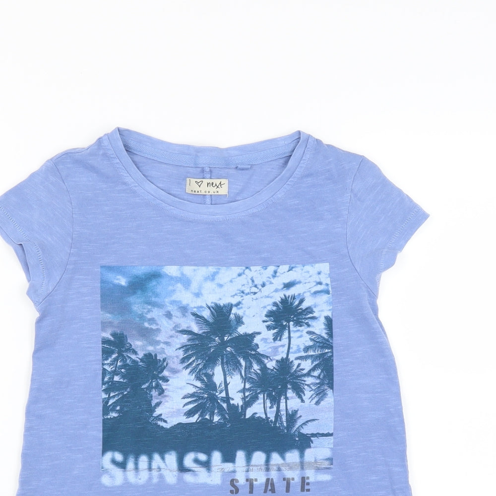 NEXT Girls Blue   T-Shirt Dress  Size 7 Years  - sunshine state