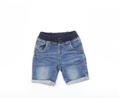 Matalan Boys Blue  Denim Bermuda Shorts Size 3-4 Years - jogger waist
