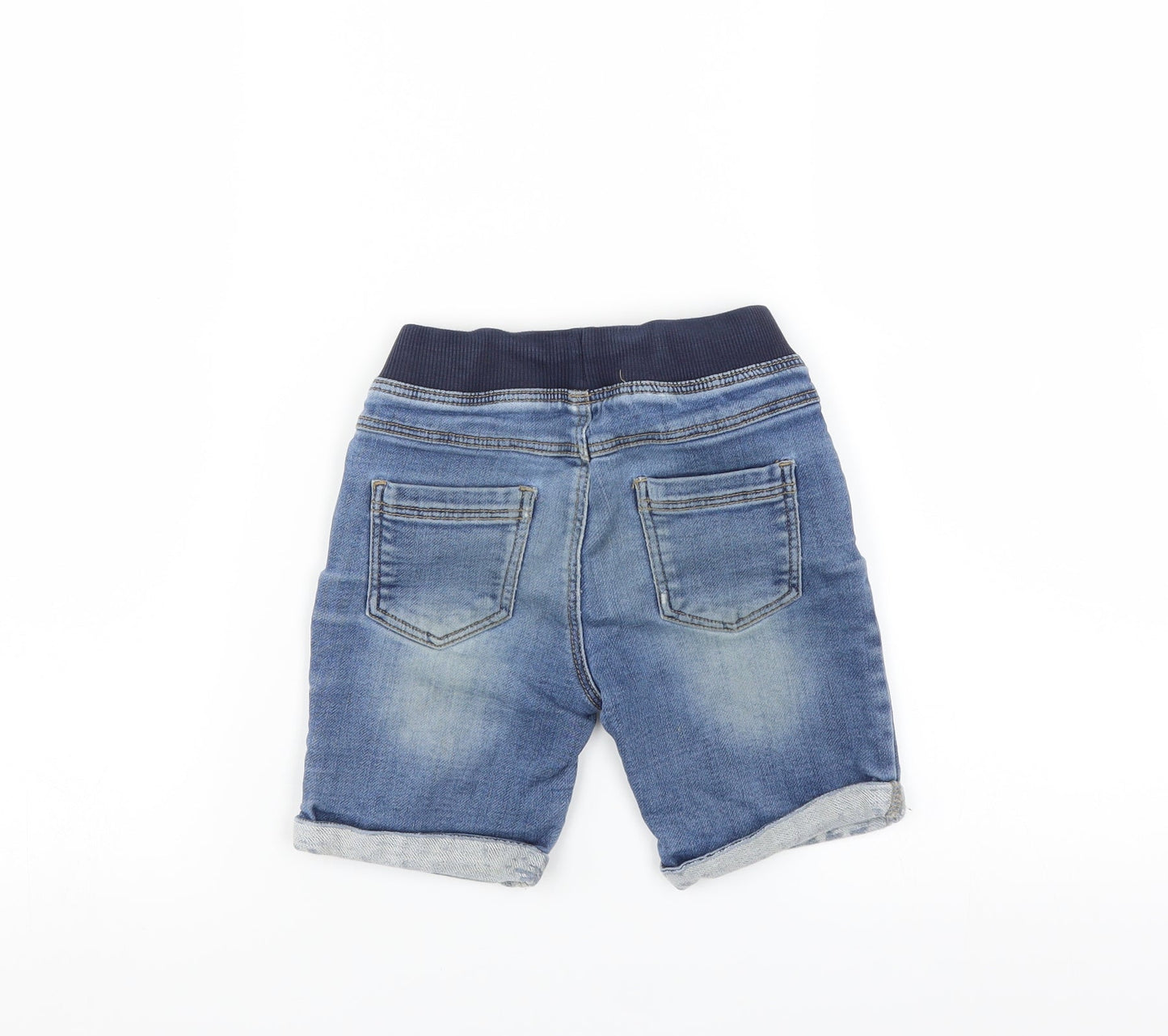 Matalan Boys Blue  Denim Bermuda Shorts Size 3-4 Years - jogger waist