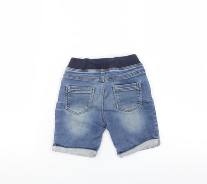 Matalan Boys Blue  Denim Bermuda Shorts Size 3-4 Years - jogger waist
