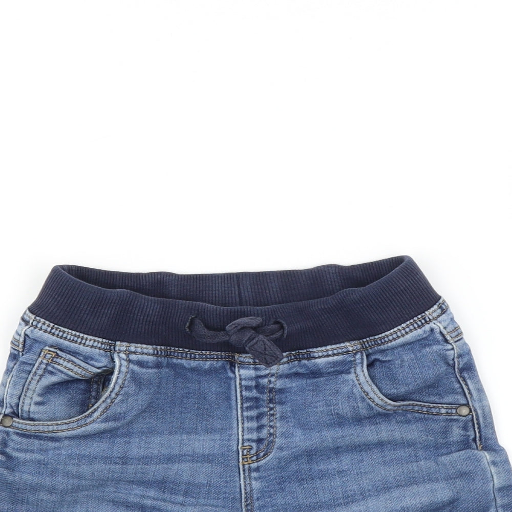 Matalan Boys Blue  Denim Bermuda Shorts Size 3-4 Years - jogger waist