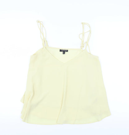 Womens UK Size 10 Topshop Yellow Camisole Blouse