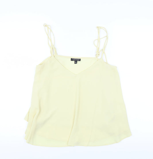 Womens UK Size 10 Topshop Yellow Camisole Blouse
