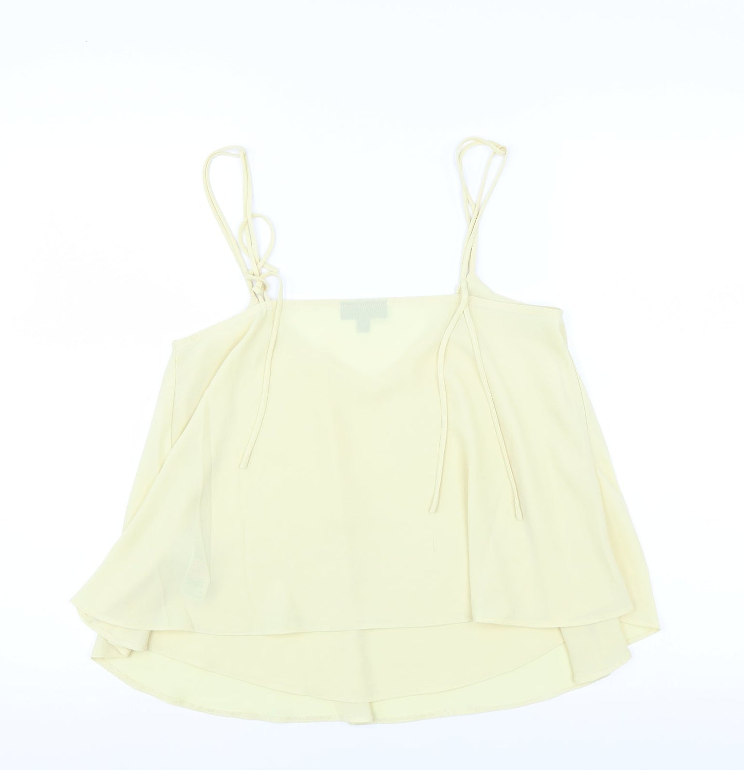 Womens UK Size 10 Topshop Yellow Camisole Blouse