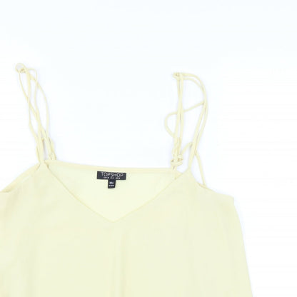 Womens UK Size 10 Topshop Yellow Camisole Blouse