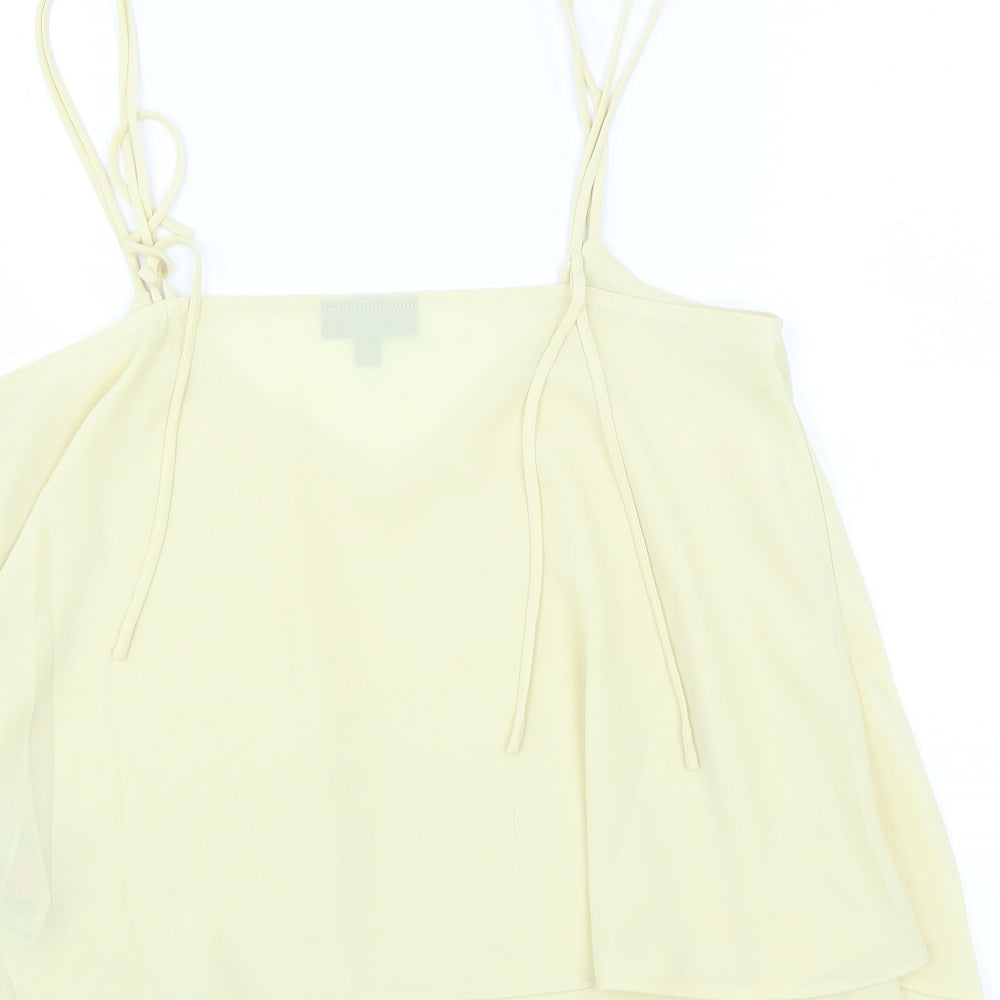 Womens UK Size 10 Topshop Yellow Camisole Blouse