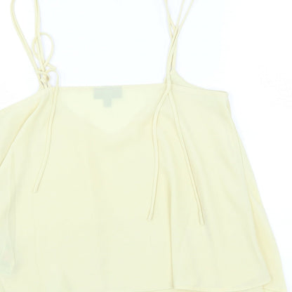 Womens UK Size 10 Topshop Yellow Camisole Blouse