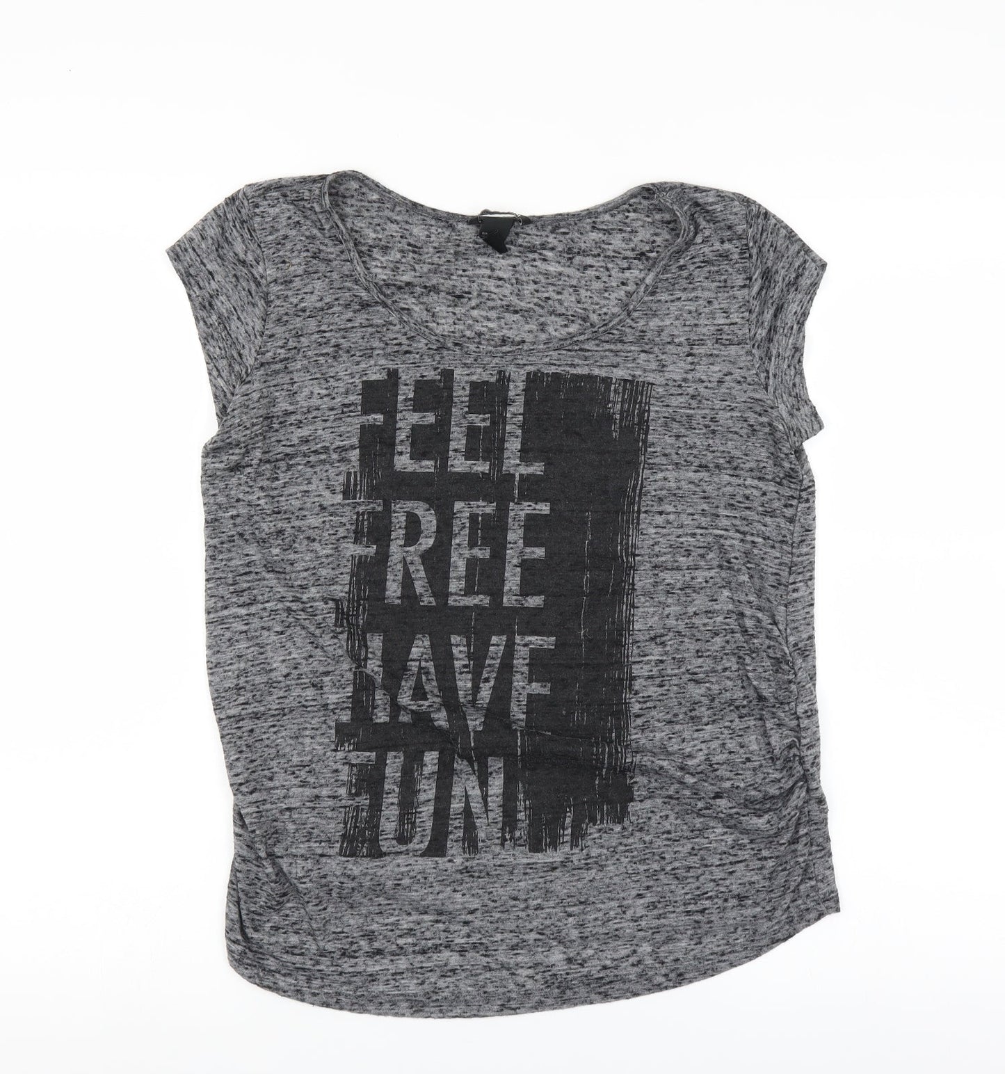 Womens UK Size M H&M Grey Basic T-Shirt